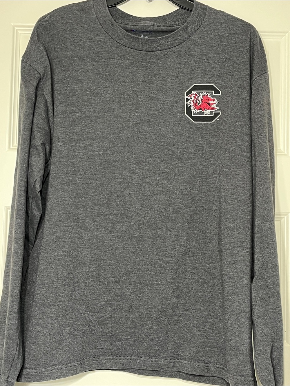 Champion Gamecocks Leopard Heart Long Sleeve Tee Gray Women’s Large NCAA, 3